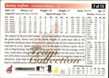 1997 Score Cleveland Indians #7 Kenny Lofton Back