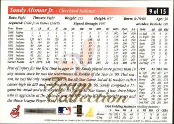 1997 Score Cleveland Indians #9 Sandy Alomar Jr. Back