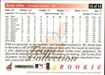 1997 Score Cleveland Indians #15 Brian Giles Back