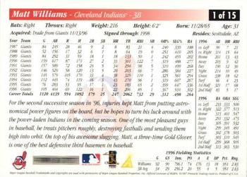 1997 Score Cleveland Indians Update #1 Matt Williams Back