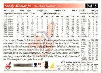 1997 Score Cleveland Indians Update #9 Sandy Alomar Jr. Back