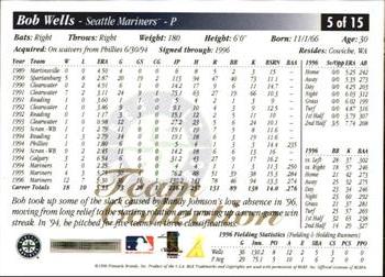 1997 Score Seattle Mariners #5 Bob Wells Back