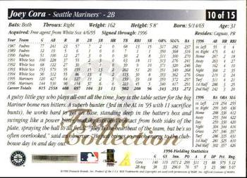 1997 Score Seattle Mariners #10 Joey Cora Back