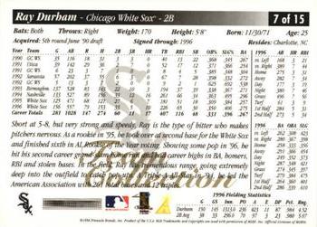 1997 Score Chicago White Sox #7 Ray Durham Back
