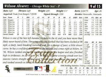 1997 Score Chicago White Sox #9 Wilson Alvarez Back
