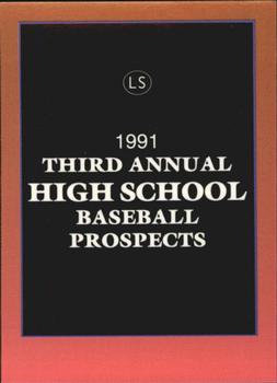 1991 Little Sun High School Prospects #1 Title Card Front
