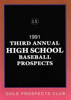 1991 Little Sun High School Prospects Gold #1 Title Card Front