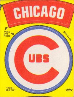 1969 Fleer Patches #NNO Chicago Cubs Logo Front