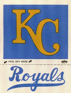 1969 Fleer Patches #NNO Kansas City Royals Monogram Front
