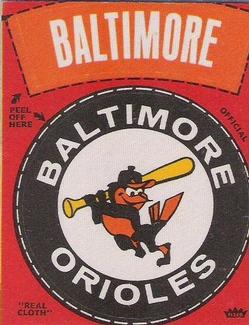1969 Fleer Patches #NNO Baltimore Orioles Logo Front