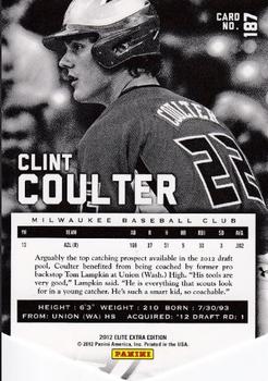 2012 Panini Elite Extra Edition - Aspirations Die Cuts #187 Clint Coulter Back