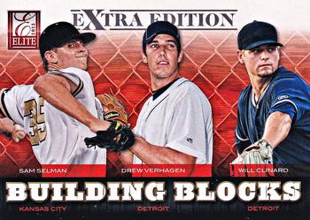 2012 Panini Elite Extra Edition - Building Blocks Trio #5 Drew VerHagen / Sam Selman / Will Clinard Front