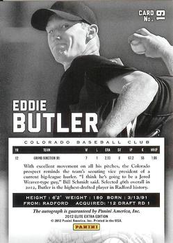2012 Panini Elite Extra Edition - Franchise Futures Signatures #19 Eddie Butler Back