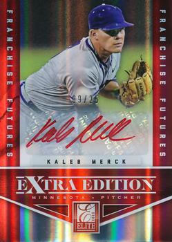 2012 Panini Elite Extra Edition - Franchise Futures Signatures Red Ink #86 Kaleb Merck Front