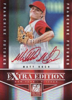 2012 Panini Elite Extra Edition - Franchise Futures Signatures Red Ink #34 Matt Koch Front