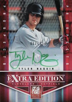 2012 Panini Elite Extra Edition - Signature Green Ink #110 Tyler Naquin Front