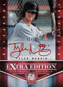 2012 Panini Elite Extra Edition - Signature Red Ink #110 Tyler Naquin Front