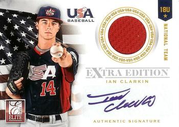2012 Panini Elite Extra Edition - USA Baseball 18U Game Jersey Signatures #10 Ian Clarkin Front