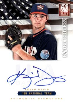 2012 Panini Elite Extra Edition - USA Baseball 18U Signatures #6 Kevin Davis Front