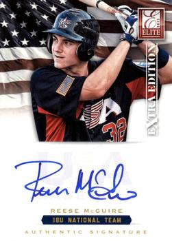 2012 Panini Elite Extra Edition - USA Baseball 18U Signatures #12 Reese McGuire Front