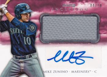 2013 Bowman Inception - Jumbo Relic Autographs Red #AJR-MZ Mike Zunino Front