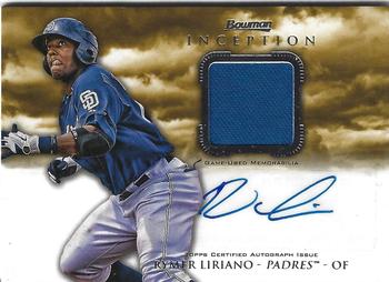 2013 Bowman Inception - Relic Autographs #AR-RL Rymer Liriano Front