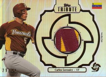2013 Topps Tribute WBC - Prime Patches #WPP-CGO Carlos Gonzalez Front