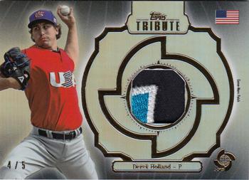 2013 Topps Tribute WBC - Prime Patches Black #WPP-DH Derek Holland Front