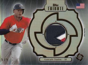 2013 Topps Tribute WBC - Prime Patches Black #WPP-GS Giancarlo Stanton Front