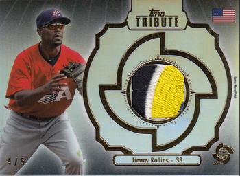 2013 Topps Tribute WBC - Prime Patches Black #WPP-JRO Jimmy Rollins Front