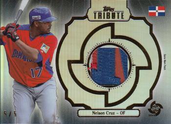 2013 Topps Tribute WBC - Prime Patches Black #WPP-NC Nelson Cruz Front
