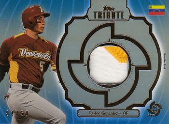 2013 Topps Tribute WBC - Prime Patches Blue #WPP-CGO Carlos Gonzalez Front