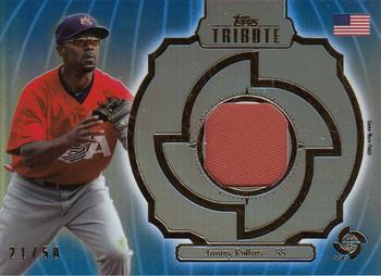 2013 Topps Tribute WBC - Prime Patches Blue #WPP-JRO Jimmy Rollins Front