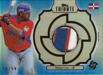 2013 Topps Tribute WBC - Prime Patches Blue #WPP-NC Nelson Cruz Front