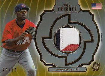 2013 Topps Tribute WBC - Prime Patches Gold #WPP-JRO Jimmy Rollins Front
