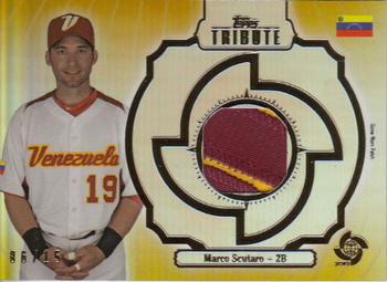 2013 Topps Tribute WBC - Prime Patches Gold #WPP-MS Marco Scutaro Front