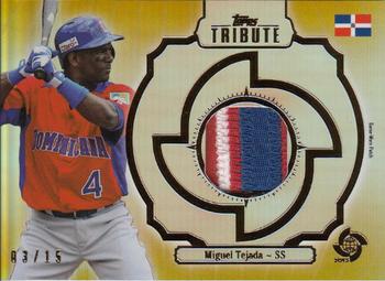2013 Topps Tribute WBC - Prime Patches Gold #WPP-MT Miguel Tejada Front
