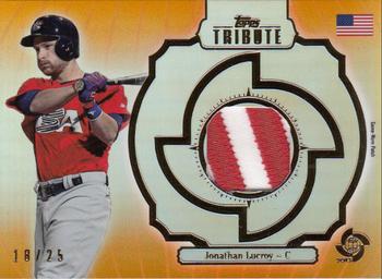 2013 Topps Tribute WBC - Prime Patches Orange #WPP-JL Jonathan Lucroy Front