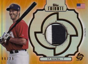 2013 Topps Tribute WBC - Prime Patches Orange #WPP-JP J.P. Arencibia Front