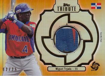2013 Topps Tribute WBC - Prime Patches Orange #WPP-MT Miguel Tejada Front