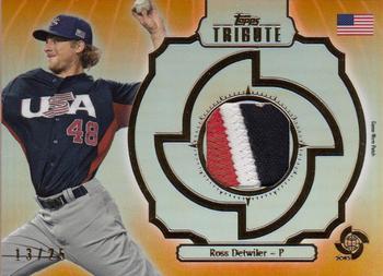 2013 Topps Tribute WBC - Prime Patches Orange #WPP-RDE Ross Detwiler Front