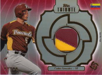 2013 Topps Tribute WBC - Prime Patches Red #WPP-CGO Carlos Gonzalez Front