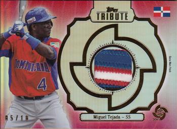 2013 Topps Tribute WBC - Prime Patches Red #WPP-MT Miguel Tejada Front