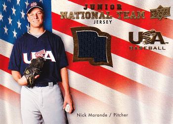 2008 Upper Deck - USA Junior National Team Jerseys #USJR-NM Nick Maronde Front