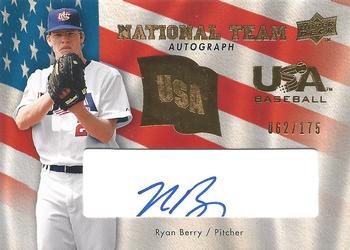 2008 Upper Deck - USA National Team Blue Autographs #USA-RB Ryan Berry Front