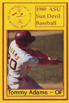 1989 Arizona State Sun Devils #NNO Tommy Adams Front