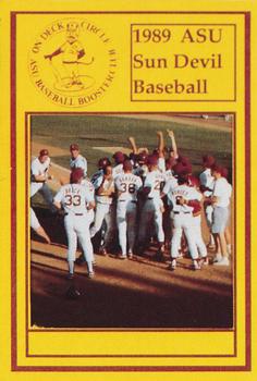 1989 Arizona State Sun Devils #NNO ASU Baseball Boosters Front