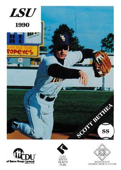1990 LSU Tigers #10 Scott Bethea Front
