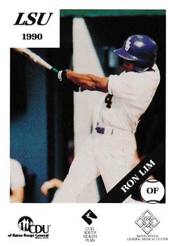 1990 LSU Tigers #12 Ron Lim Front