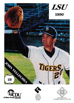 1990 LSU Tigers #9 Johnny Tellechea Front